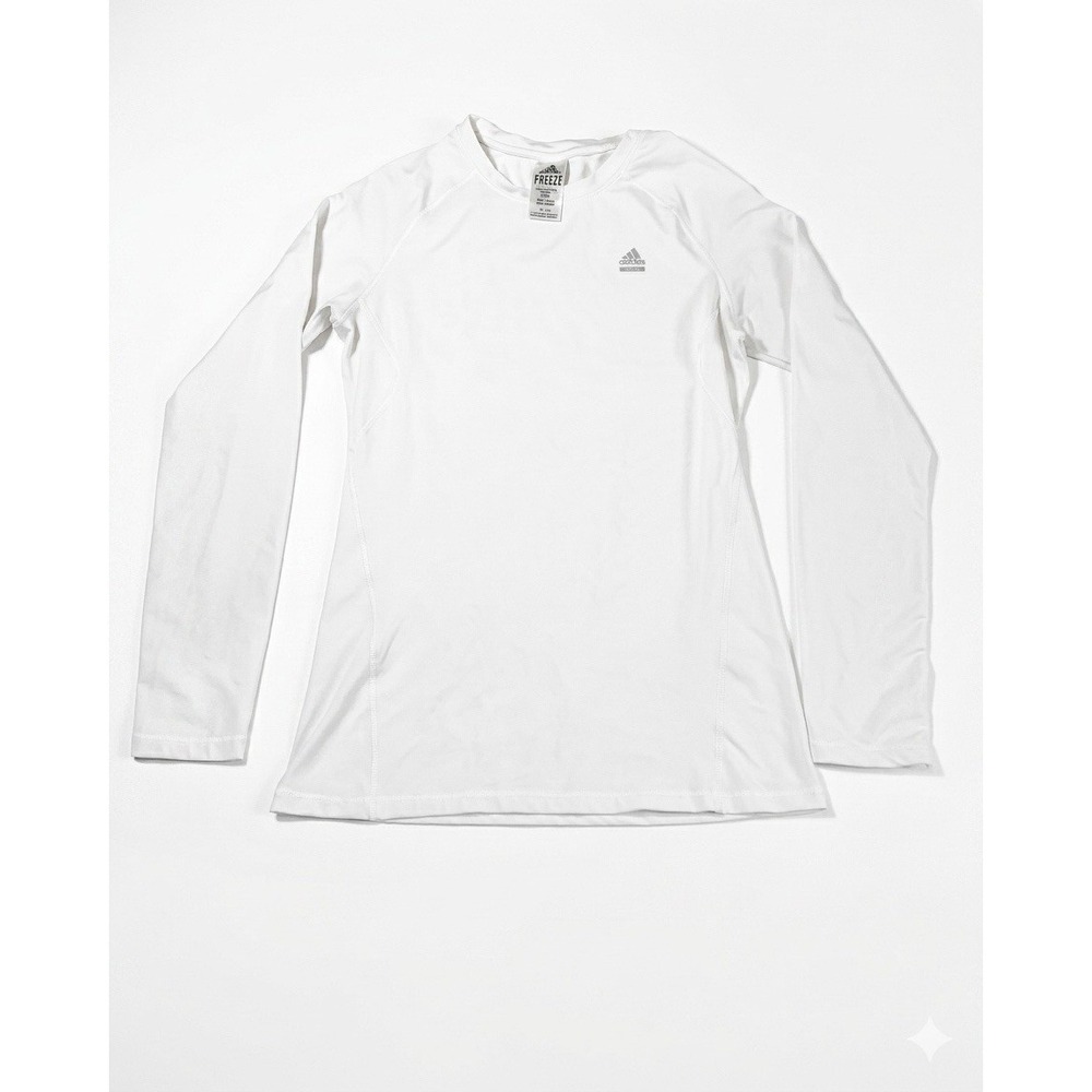 Adidas Techfit Mens Long Sleeve Shirt M Beige Cream Compression Athletic Tee